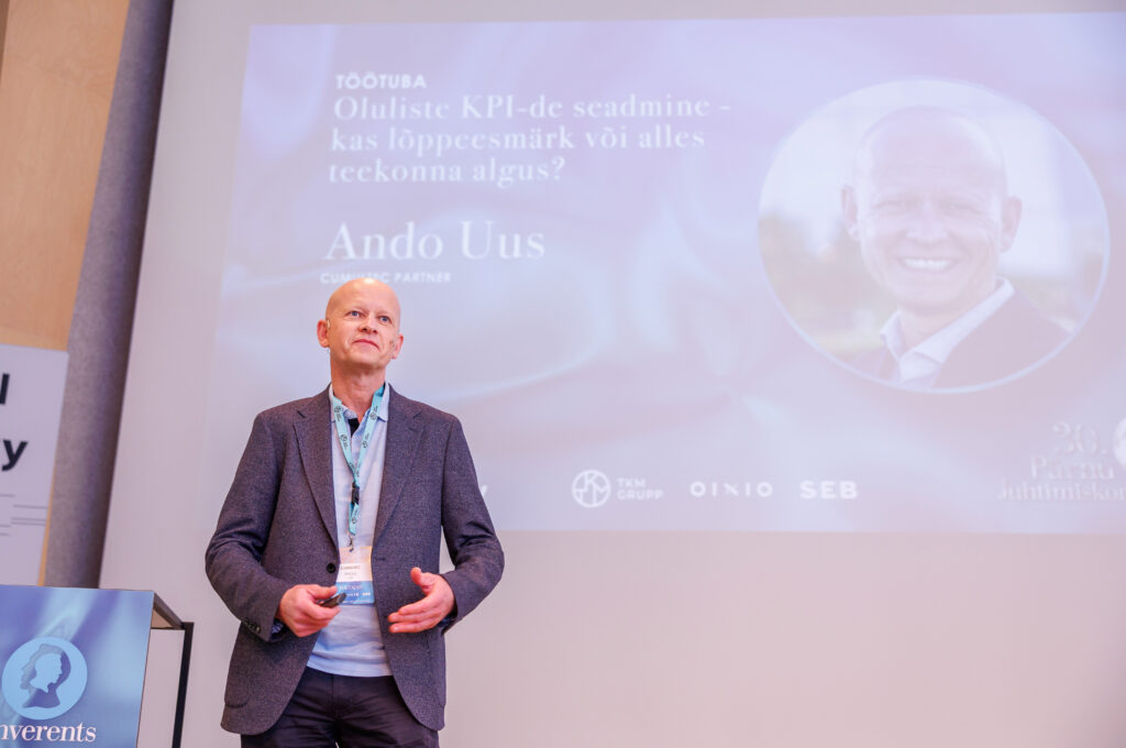 Ando Uus esinemas Pärnu Juhtimiskonverentsil 2025 teemal KPI-de seadmine